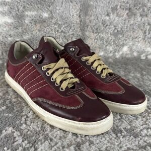 J&M Size 9 Burgundy‎ Lace Up Tie Sneakers Casual Walking Flat
